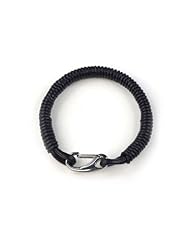 Wired Leather Stainless Steel Lobster Clasp - Leather Bracelet