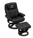 Missouri Tigers Black Leather Swivel Chair & Ottoman