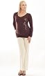 The V-Neck Banded Bottom Embroidered "Baby Love" Tee