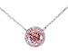18k White Gold Fine Natural Morganite & Diamond Pendant Necklace Ct.tw 2.10