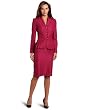 Lesuit Women's Shimmer Tweed Skirt Suit