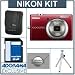 Nikon Coolpix S570 Kit,- Red - With 4GB SD Memory Card, Camera Case, 2 Year Extended Service Coverage, Table Top Tripod,