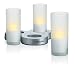 Three Light Candle Light in White