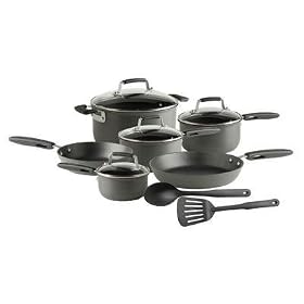 New T-Fal Wearever D914SC64 Cookware Set 2 Frying Pans 3 Saucepans Dutch Oven Tool Non-Stick by 