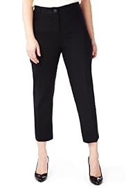 Linen Blend Slim Leg Cropped Trousers
