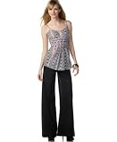 BCBG MAX AZRIA - BCBGMAXAZRIA Broken-Stripe Tank Top & Tabatha Cotton Sateen Wide-Leg Pant