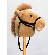 Plush Tan Giddy Pony Stick Horse 37"
