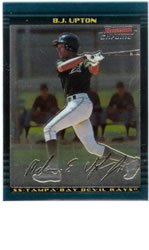 2002 B.J. Upton Bowman Chrome Draft Picks Baseball MLB Rookie Cards - Near Mint to Mint Condition (Tampa Bay Devil Rays)