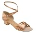 1666 Girls' Sandal, Regular Fitting with Regulation Heels in Flesh Satin