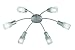 Trio-Leuchten 6701011-07 Energiespar-Deckenleuchte,6xE14,9W,Nickel matt,Glas alabasterfarbig