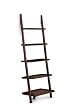 Poundex 5-Tier Leaning Wall Shelf, Cappuccino