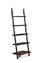 Poundex 5-Tier Leaning Wall Shelf, Cappuccino