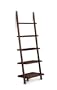Poundex 5-Tier Leaning Wall Shelf, Cappuccino