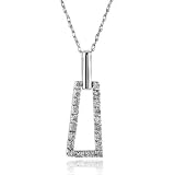 10K White Gold 0.12 Carat Diamond Fashion Pendant