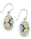Baroni Camden Blue Oval Japanese Paper Earrings