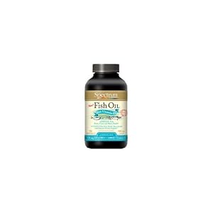 Spectrum Essentials Fish Oil Tablets with Vitamin D, 250-Count Soft Gels