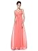 Ouman Sweetheart Bridesmaid Chiffon Prom Dress Long Evening Gown Blush S