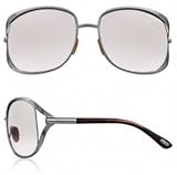 TOM FORD MARGAUX TF40 G43 LIGHT NICKELTIN FRAME BROWN GRADIENT LENS METAL SUNGLASSES.