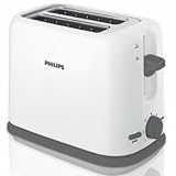 Picture of Philips Toaster, 2 slice, plastic, removable crunb tray, compact, white, HD2566/10