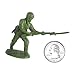 WWII United States Marines Plastic Green Army Men: 16 piece set of 54mm Figures - 1:32 scale