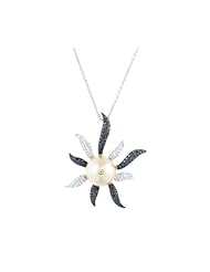 Pearl with White and Black Diamond Pendant