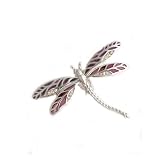 Image of Dragonfly Diamond Brooch - Lavender