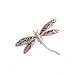 Dragonfly Diamond Brooch - Lavender