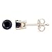 1/2 CT, 1 CT or 2 CT Black Diamond Stud Earrings 14k Gold