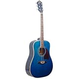 Oscar Schmidt OG1TBL 3/4 Size Dreadnought Acoustic Guitar (High Gloss Blue)