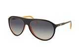 DG DD3075 Sunglasses (18736G) White/Red/White/Blue Gray Silver Mirror, 61 mm