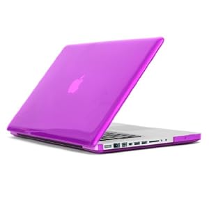 Speck Products See Thru Hard Shell Case for 15-inch MacBook Aluminum Unibody/Black Keyboard MB15AU-SEE-PUR-D (Purple) – Does Not Fit White Macbook