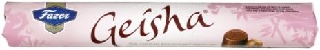 3 Rolls x 65g of Fazer Geisha Finnish Classic Milk Chocolate with Soft Hazelnut