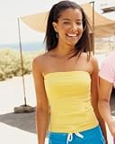 South Beach Cotton Strapless T-shirt by HYP (in 5 colors, Style# HY142)