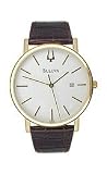 Bulova Men's Leather Strap watch #97B100