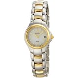 Citizen #EW1174-51A Women's Stainless Steel Two Tone Eco-Drive Silhouette Watch