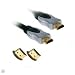 Ex-Pro ULTRA Premium Pro Metal Finished 15m Gold HDMI to HDMI Lead Cable, OFC Fully Sheilded Lead . 1080p - HDMI 1.3b (125283-49) Compliant. FULL HD Support. DVD Player, Sky, Virgin, PS3.