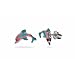 Eve's Addiction Pink and Blue Diving Dolphin Kid's Stud Earrings