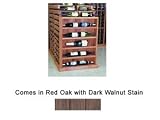 Wine Cellar Innovations Designer Series Collection Red Oak with Dark Walnut Stain Vertical Display Cabinet 34x25x6-in.