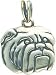 Sterling Silver Antiqued Bulldog Charm