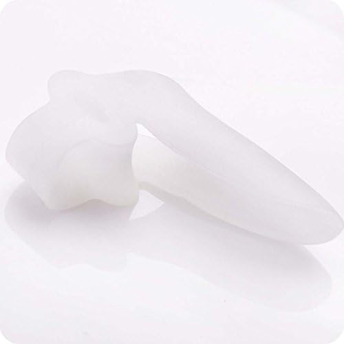 HuaYang Silicone Gel Foot Two Toes Separator Hallux Valgus Corrector Straightener Orthosis(White)
