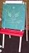 Paper Holder Easel (Adjustable) w/ Wooden Paint Trays