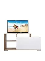 Kenyap Mueble Para TV Nasya Blanco / Marrón Medio 135 x 59 x 45