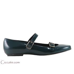 Chloe Women's Teal Mary Jane Flats Shoes