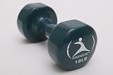 Vinyl Dumbbell, 18 LB, Dark Green