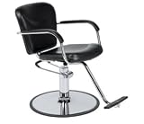 Image of Review Buy US Savvy Black Hydraulic Salon Styling Chair with Chrome Base Best Deals US, Kaemark