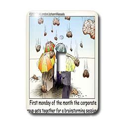 Londons Times Miscellaneous Funny Cartoons - Corporate Brainstorming - Light Switch Covers - single toggle switch
