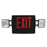 LED - Combination Exit Sign - AC and Emergency Operation - Exitronix VEX-U-BP-WB-BL-EL90