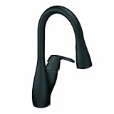 Moen 7599BL Medora One-Handle High Arc Pulldown Kitchen Faucet, Matte Black
