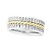 14K Two-Tone Gold Hand-Woven Diamond Eternity Ring - Sizes 5.5 - 8
