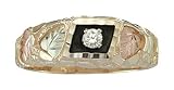 Black Hills Gold 10K Men's Antiqued Diamond Ring